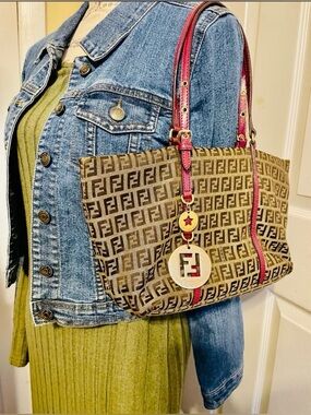 Fendi Zucchino Tote Shoulder Bag